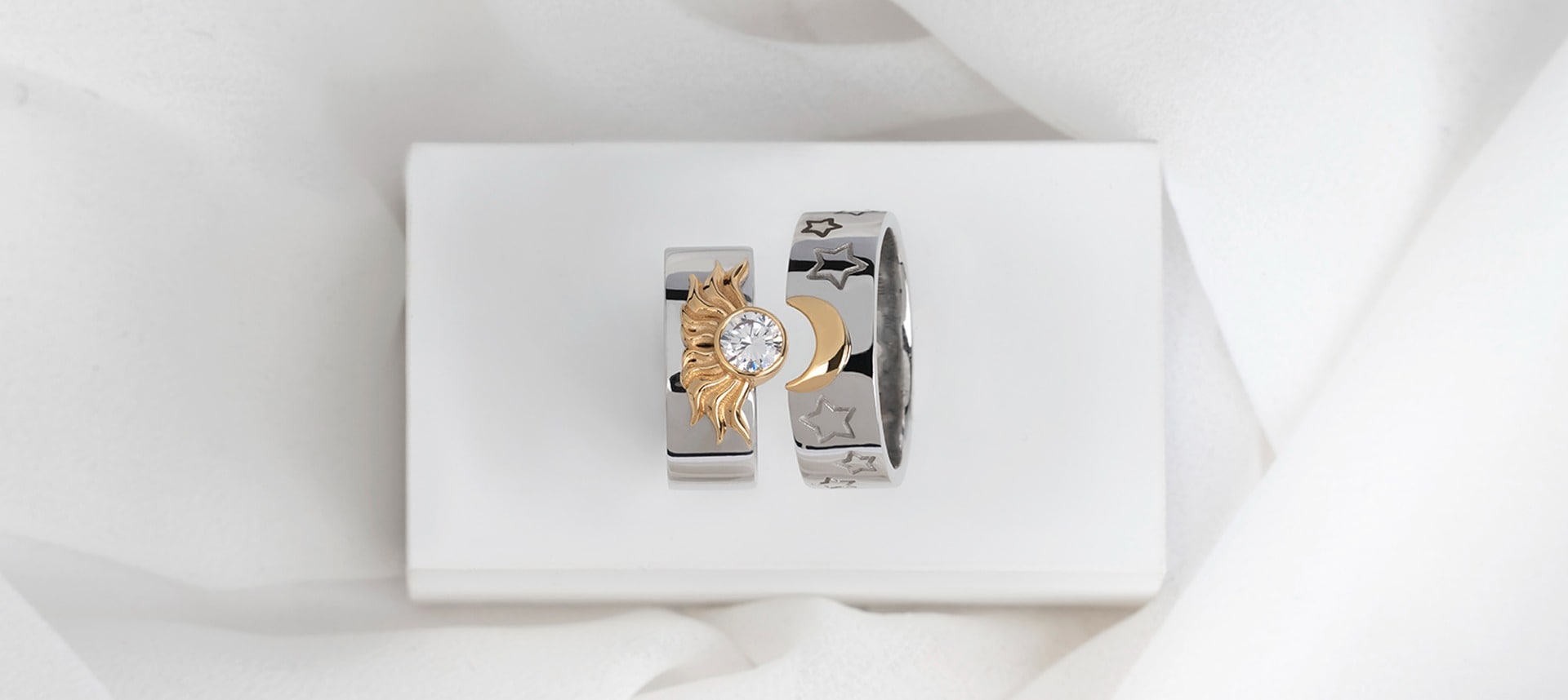 Two-Tone Designs in Engagement and Wedding Rings