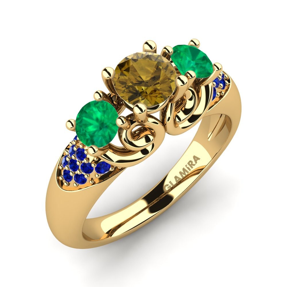 Brown Zircon Engagement Ring Velma