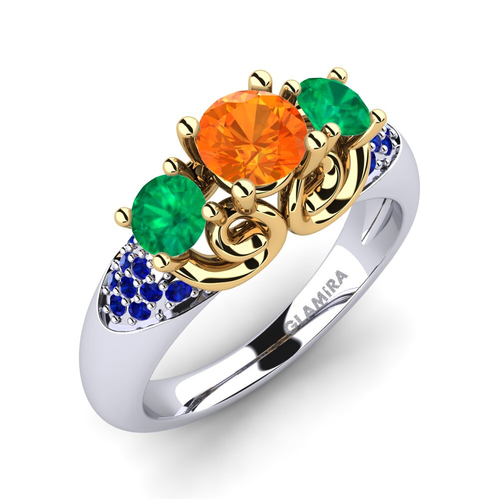 14ct White / Yellow Gold Engagement Ring Velma