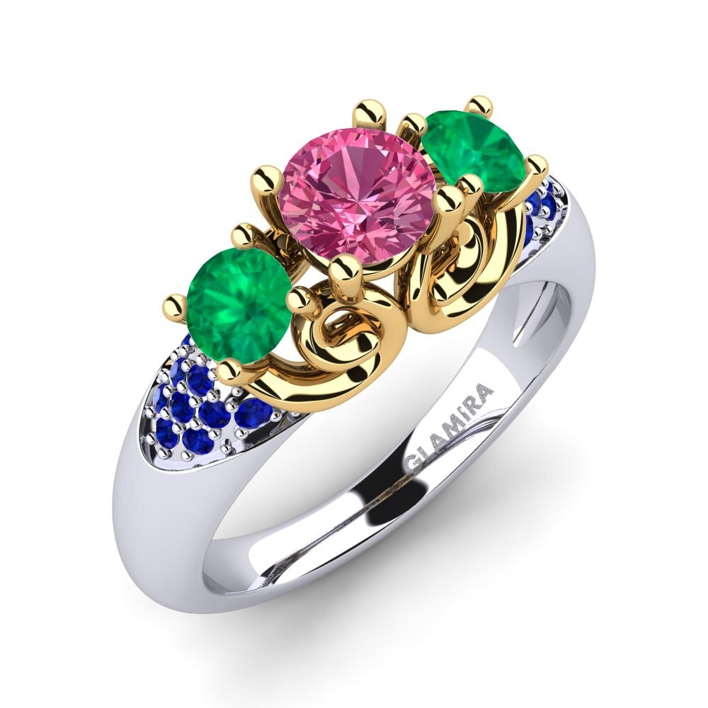 14ct White & Yellow Gold Engagement Ring Velma