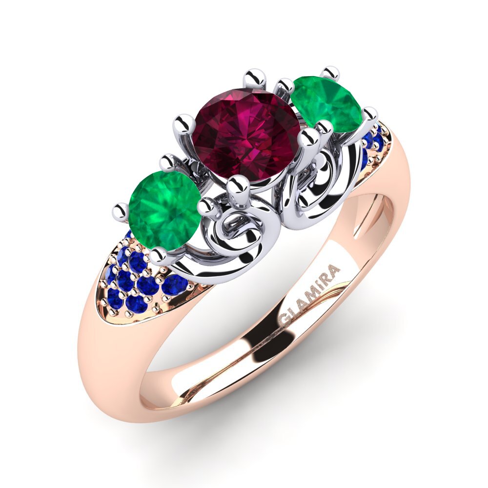 18K Rose & White Gold Engagement Ring Velma