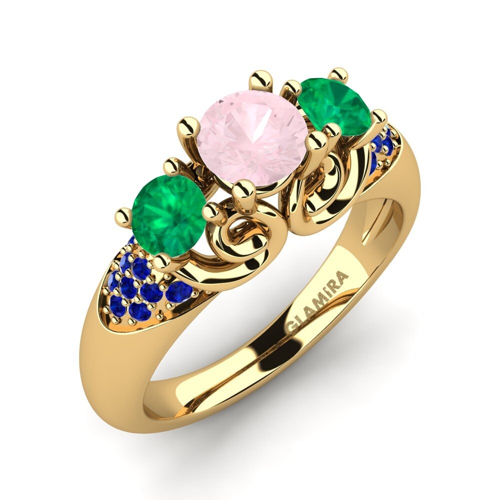 Rose Quartz Engagement Ring Velma