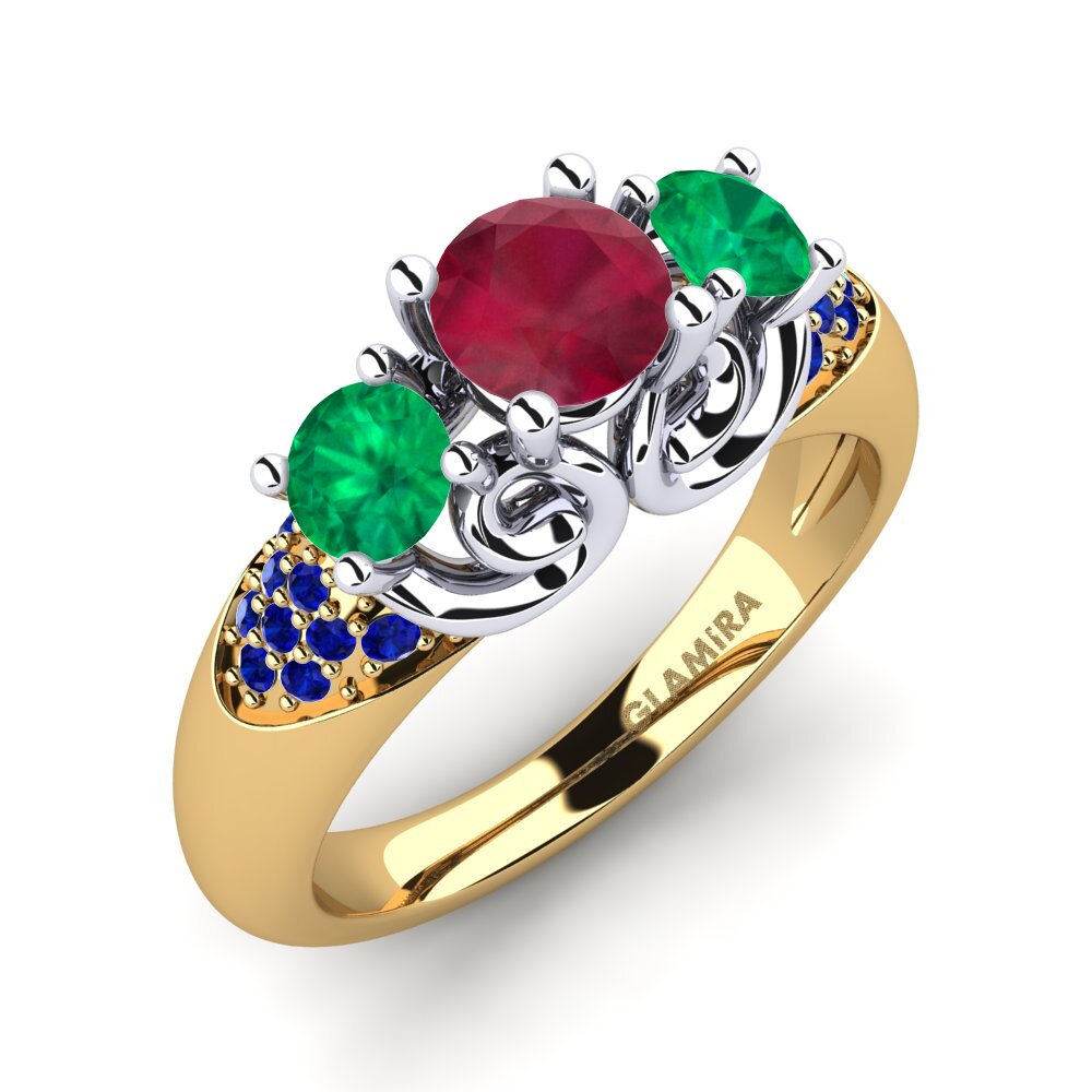 9K Yellow & White Gold Engagement Ring Velma