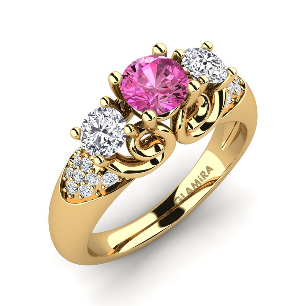 Pink Topaz Engagement Ring Velma