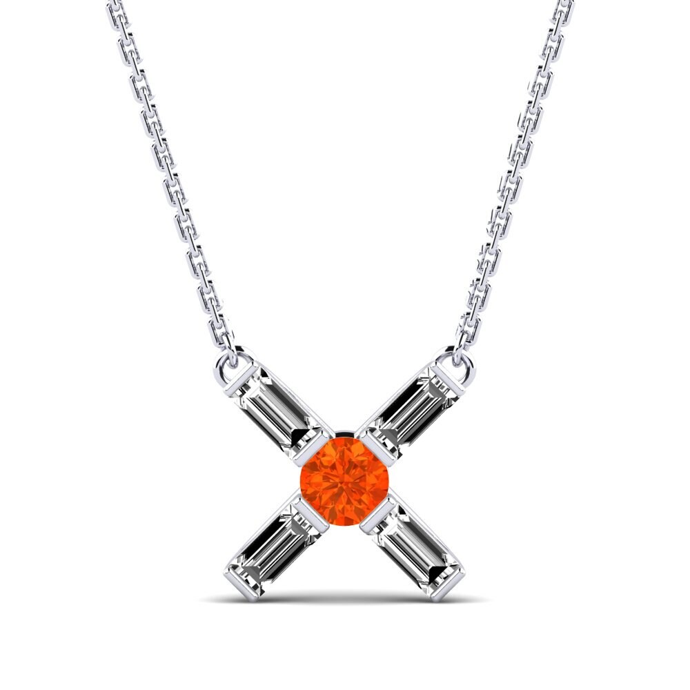 Fire-Opal Women's Necklace Famissi
