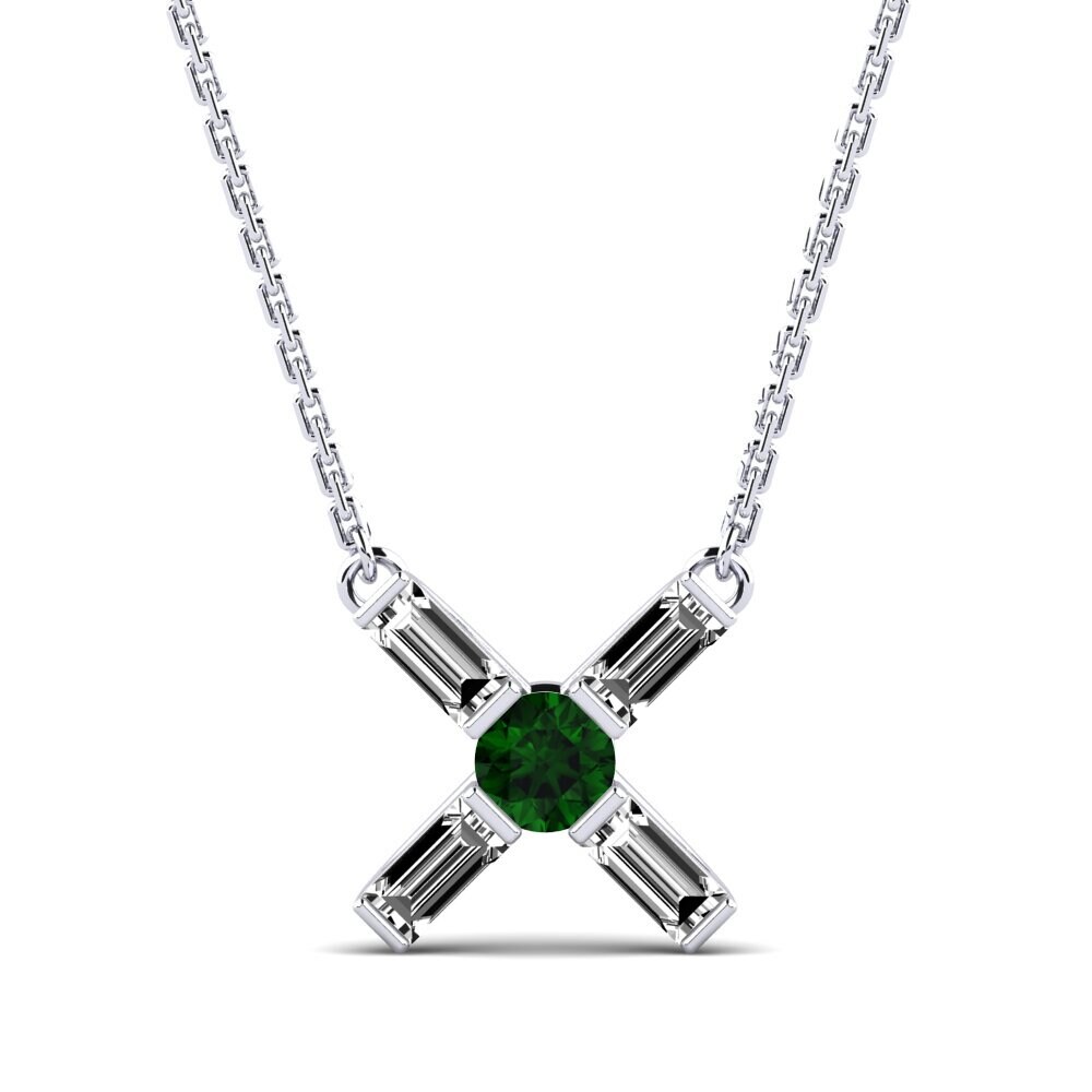 Green Tourmaline Women's Necklace Famissi