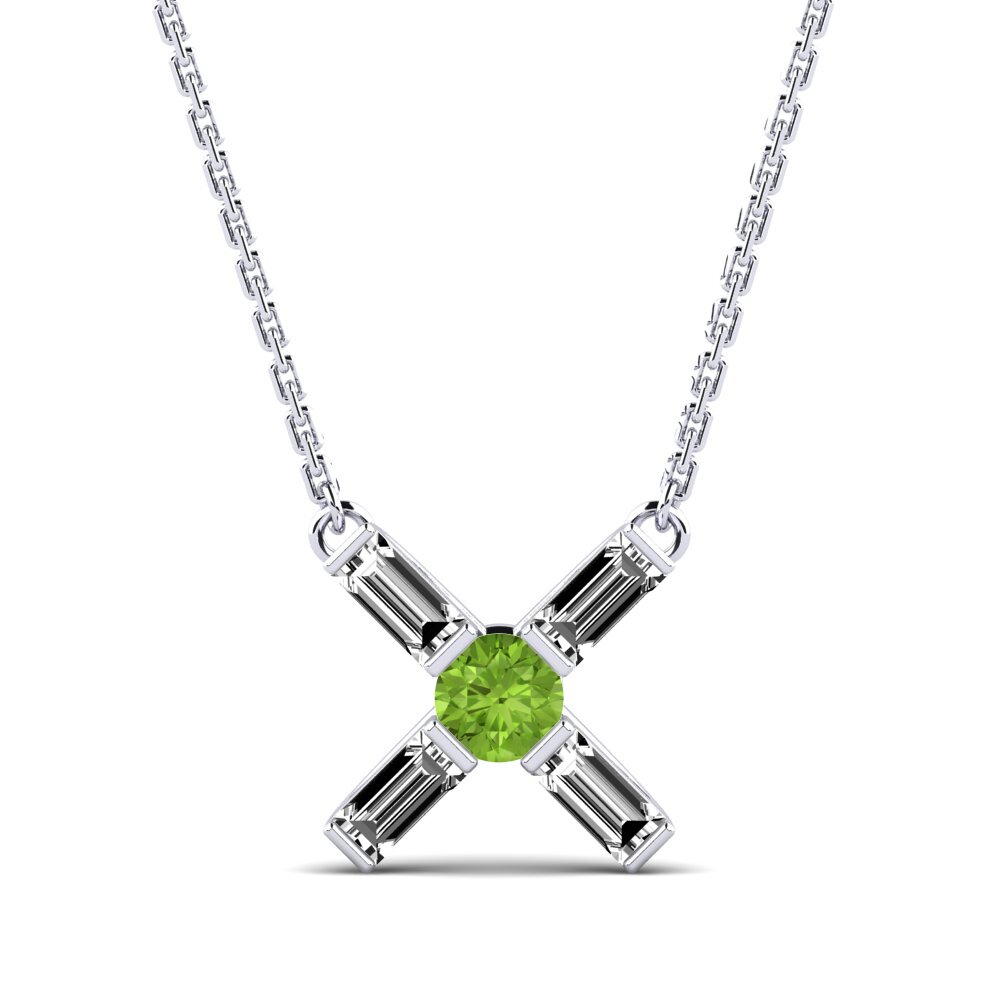 Peridot Women's Necklace Famissi