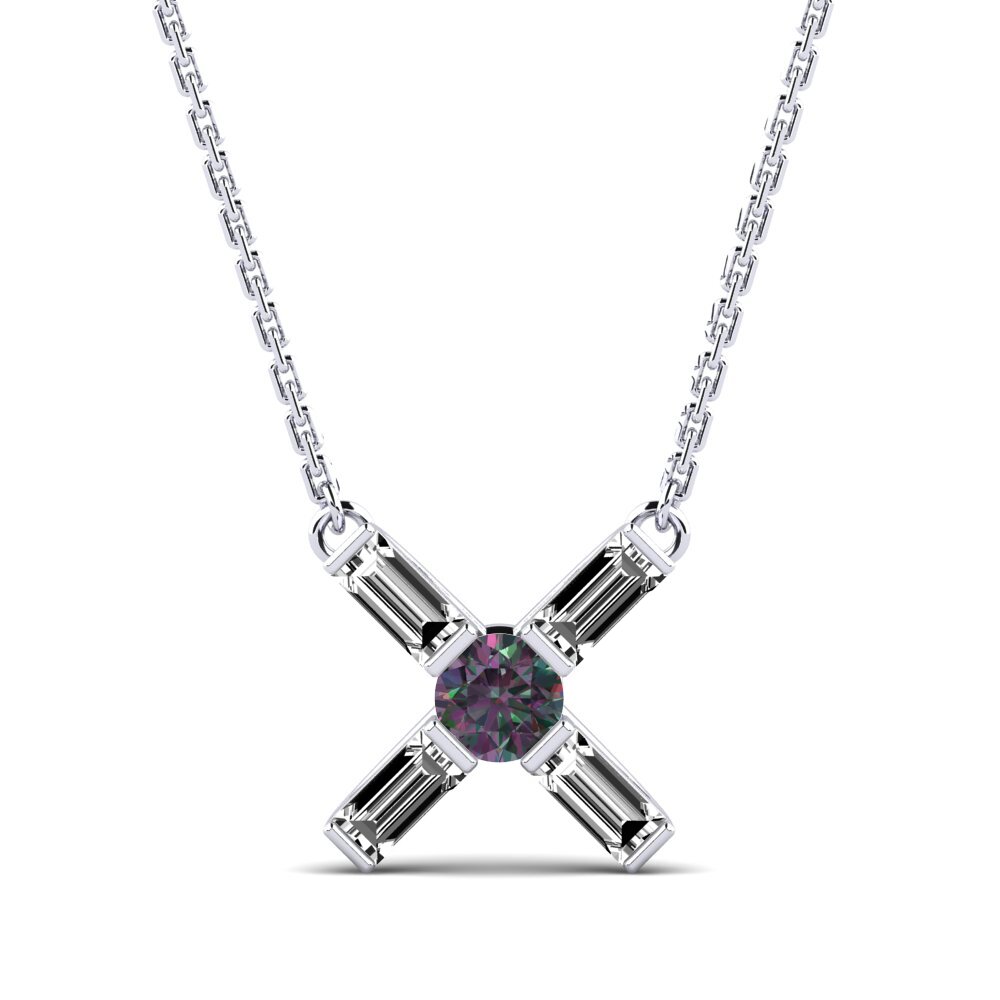 Mystic Topaz Women's Necklace Famissi