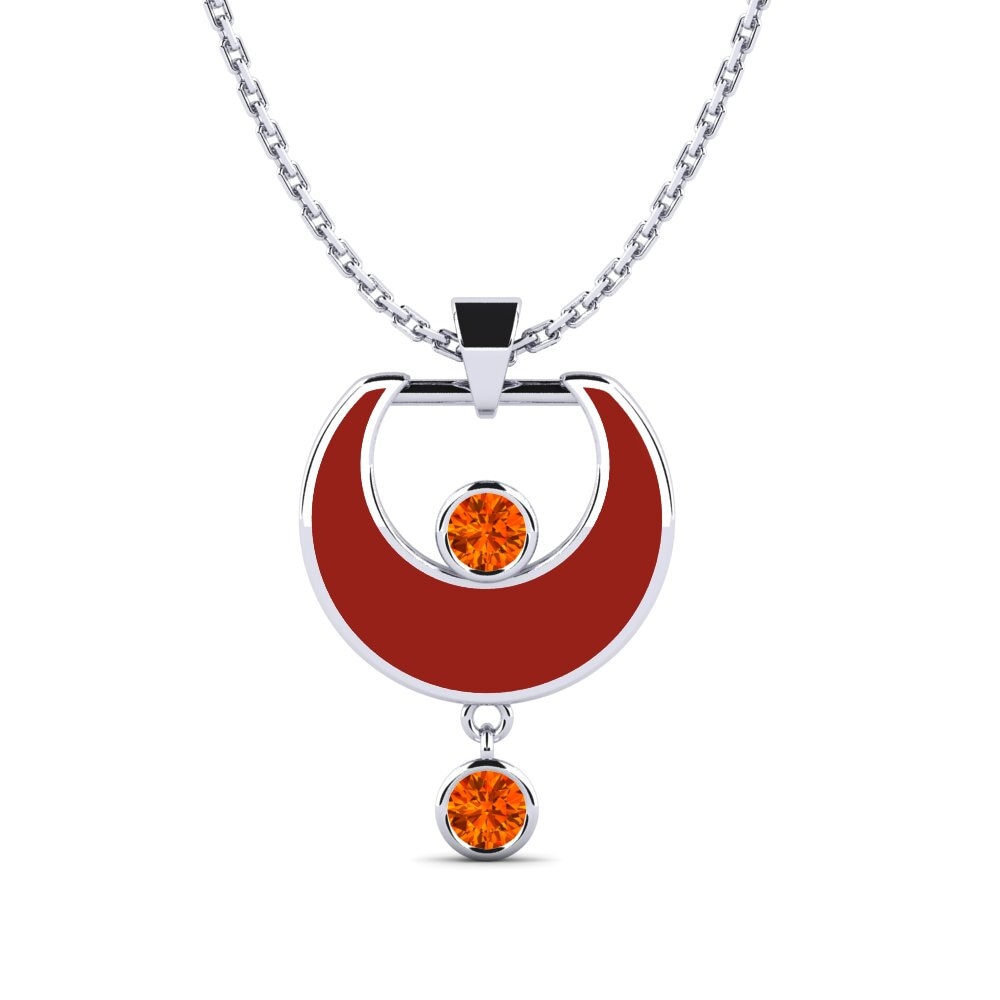 Orange Sapphire Women's Pendant Ghost