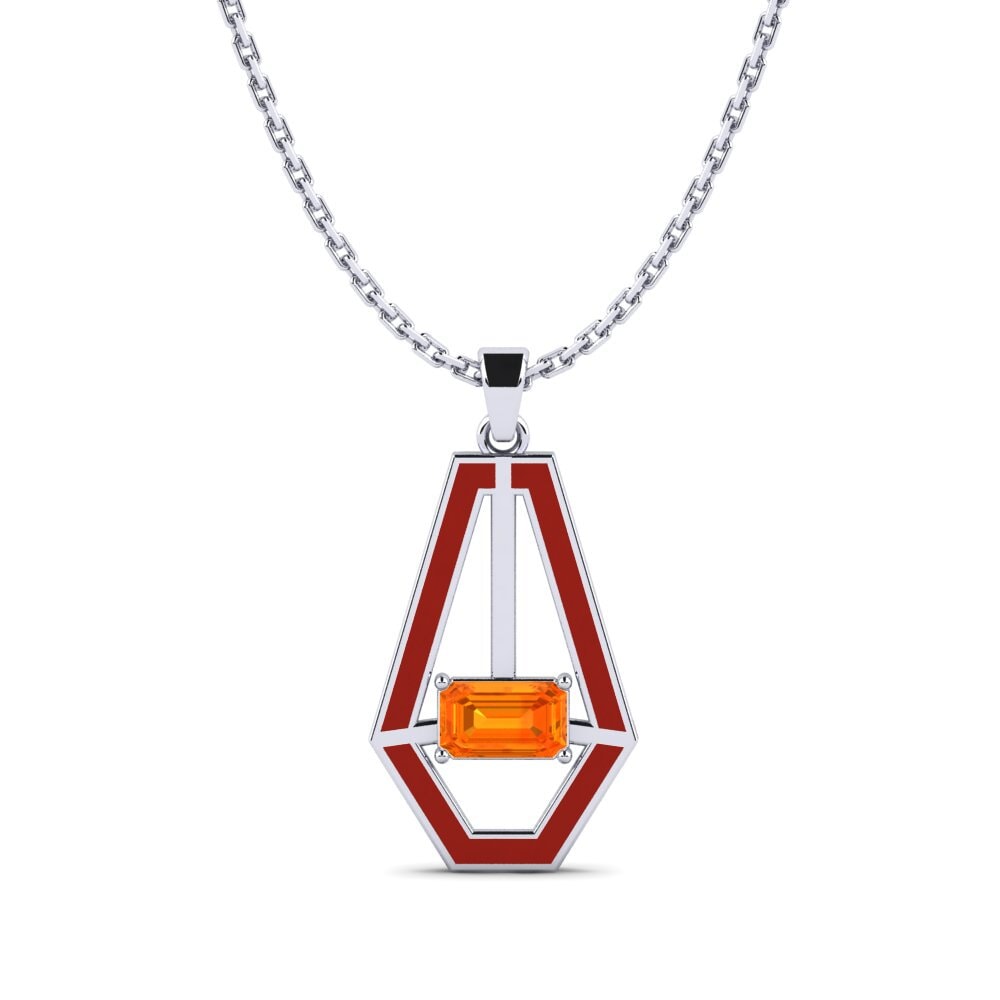 Orange Sapphire Women's Pendant Hearn