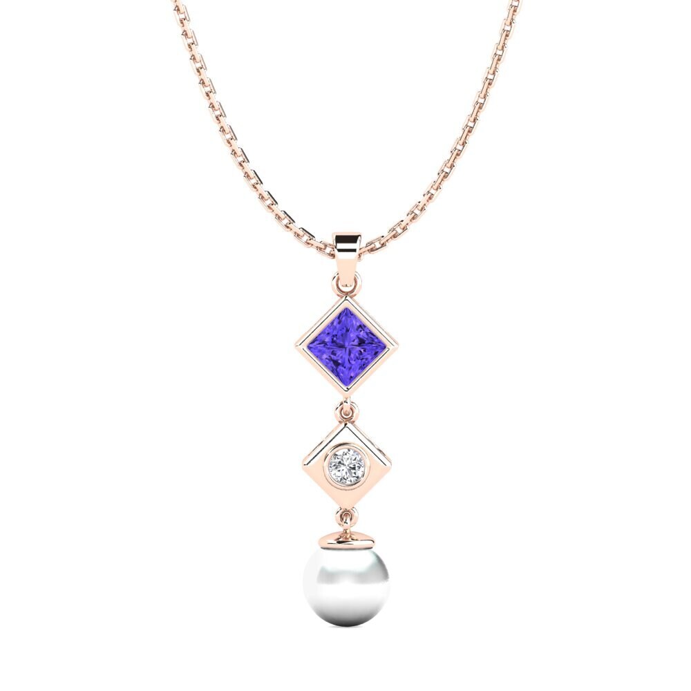 14ct Rose Gold Tanzanite Women's Pendant Hsehsom