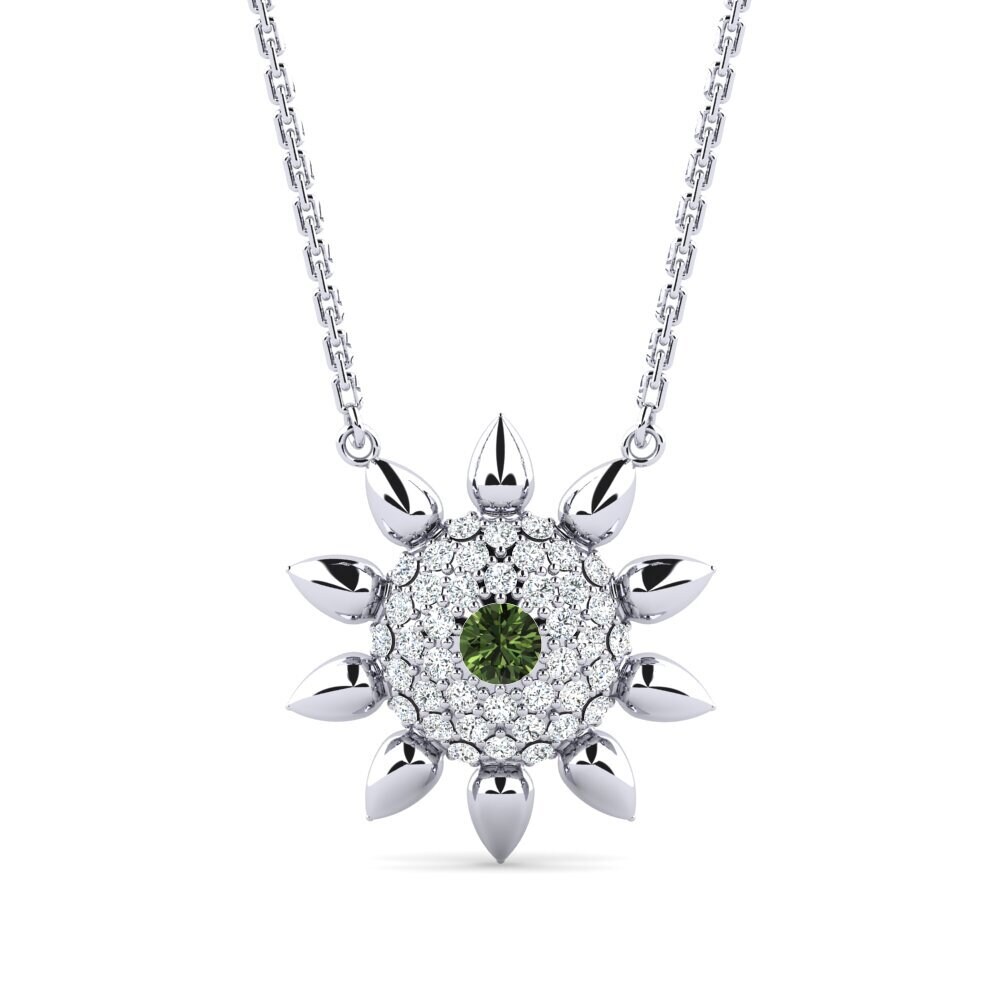 Green Sapphire Women's Necklace Kwelaz