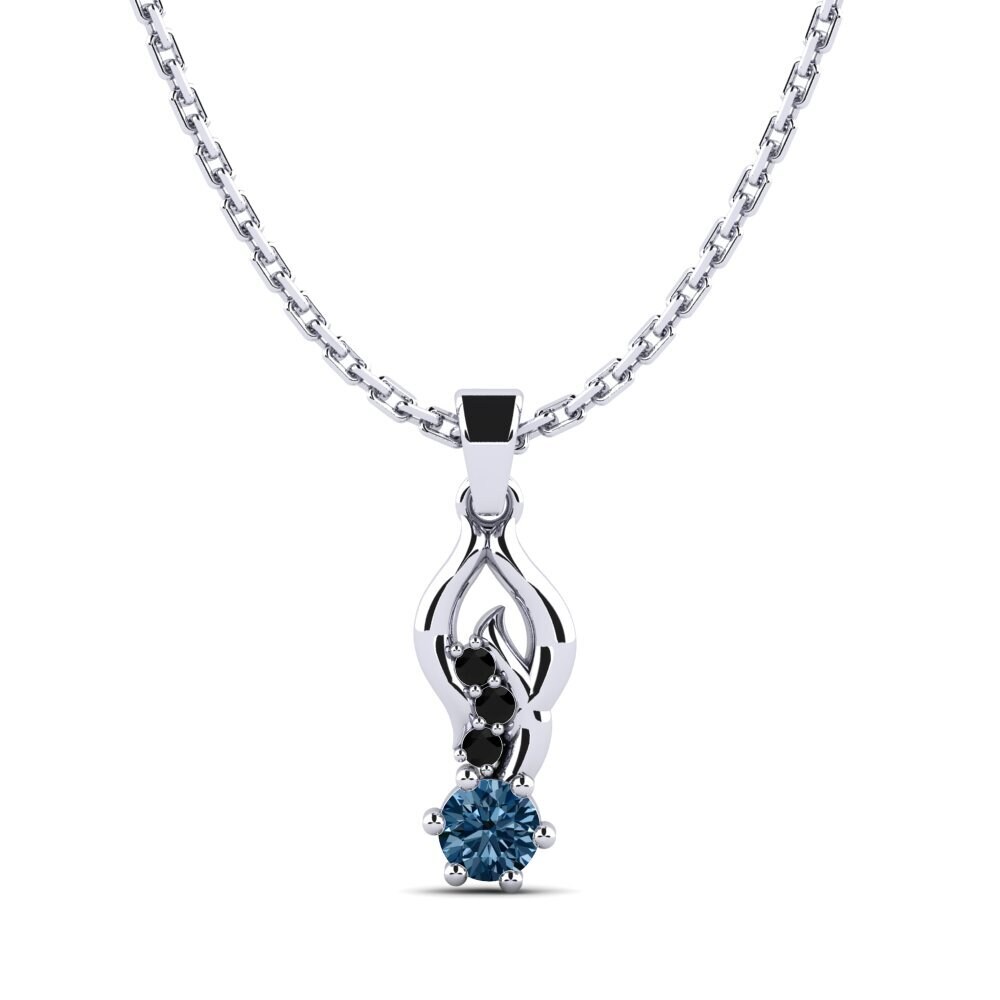 Diamante Azul Pingente Feminino Marccies