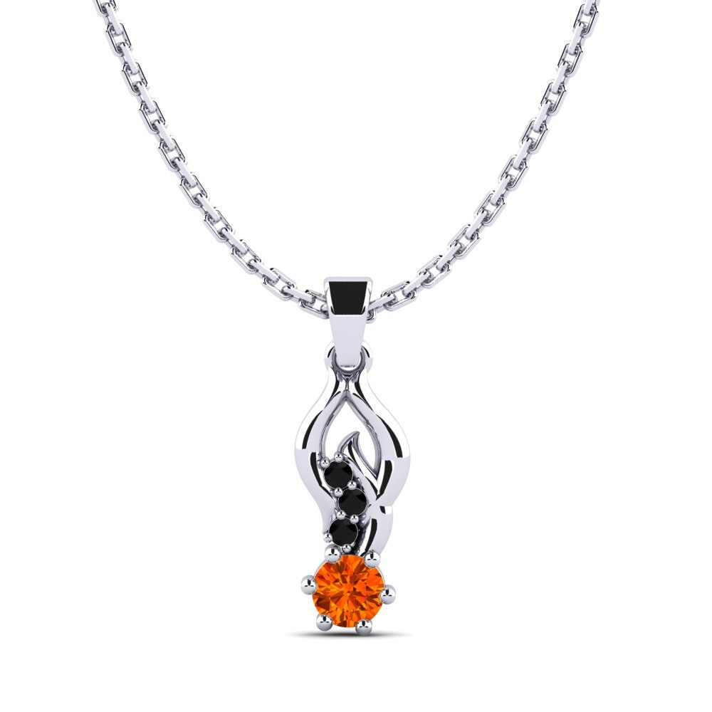 Zafiro Naranja Colgante de Mujer Marccies