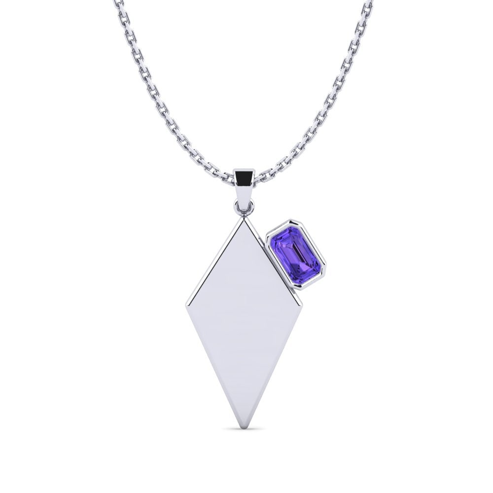 Kiểu Cắt Emerald Đá Tanzanite Mặt dây chuyền nữ Mateo