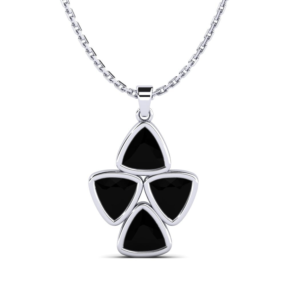 Trillion Black Sapphire Women's Pendant Sharies
