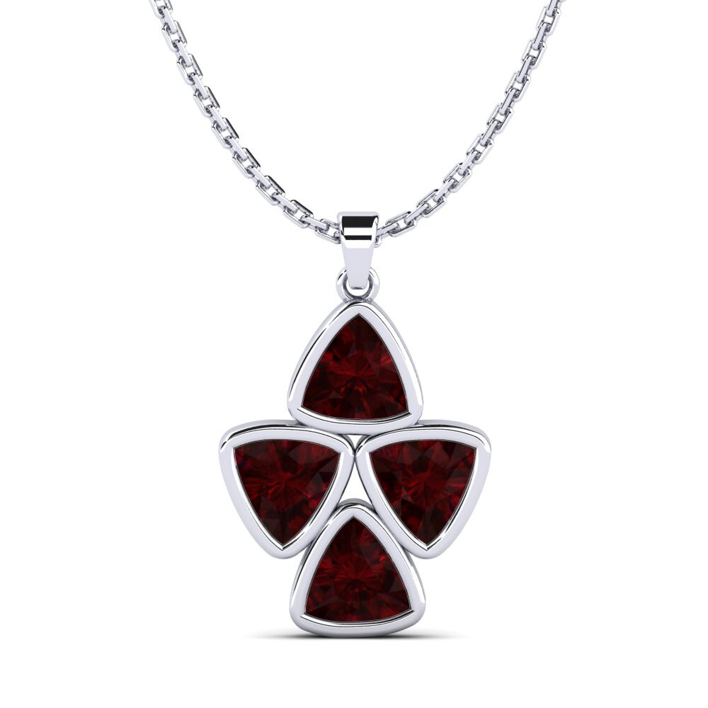 Trillion Garnet Women's Pendant Sharies