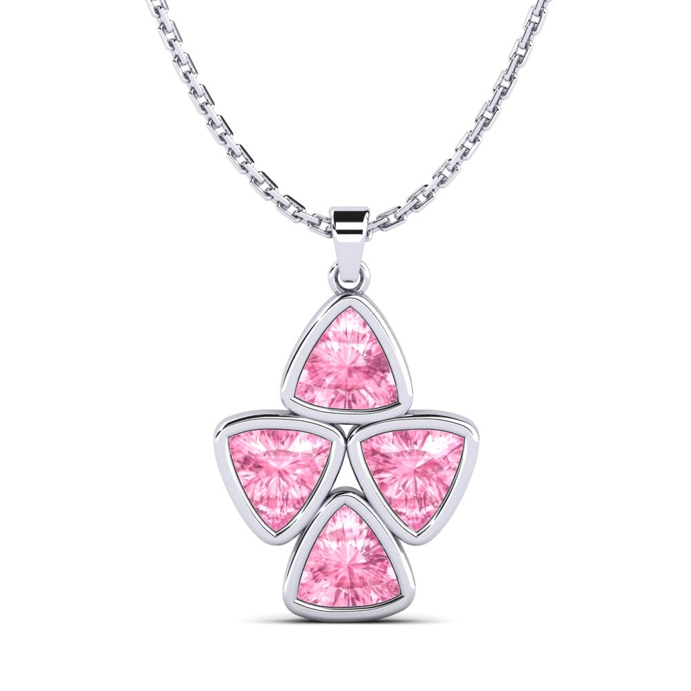 Trillion Pink Sapphire Pendant Sharies