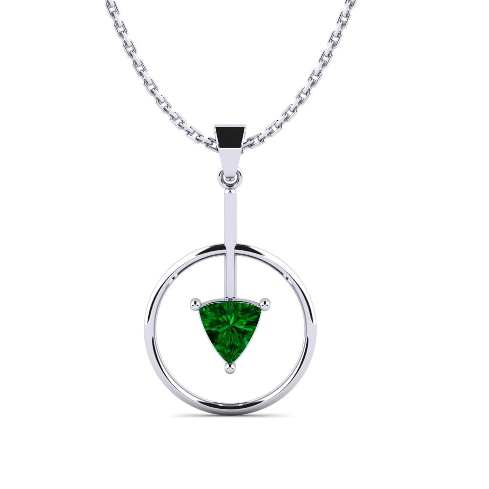 Trillion Green Zirconia Pendant Thiasos