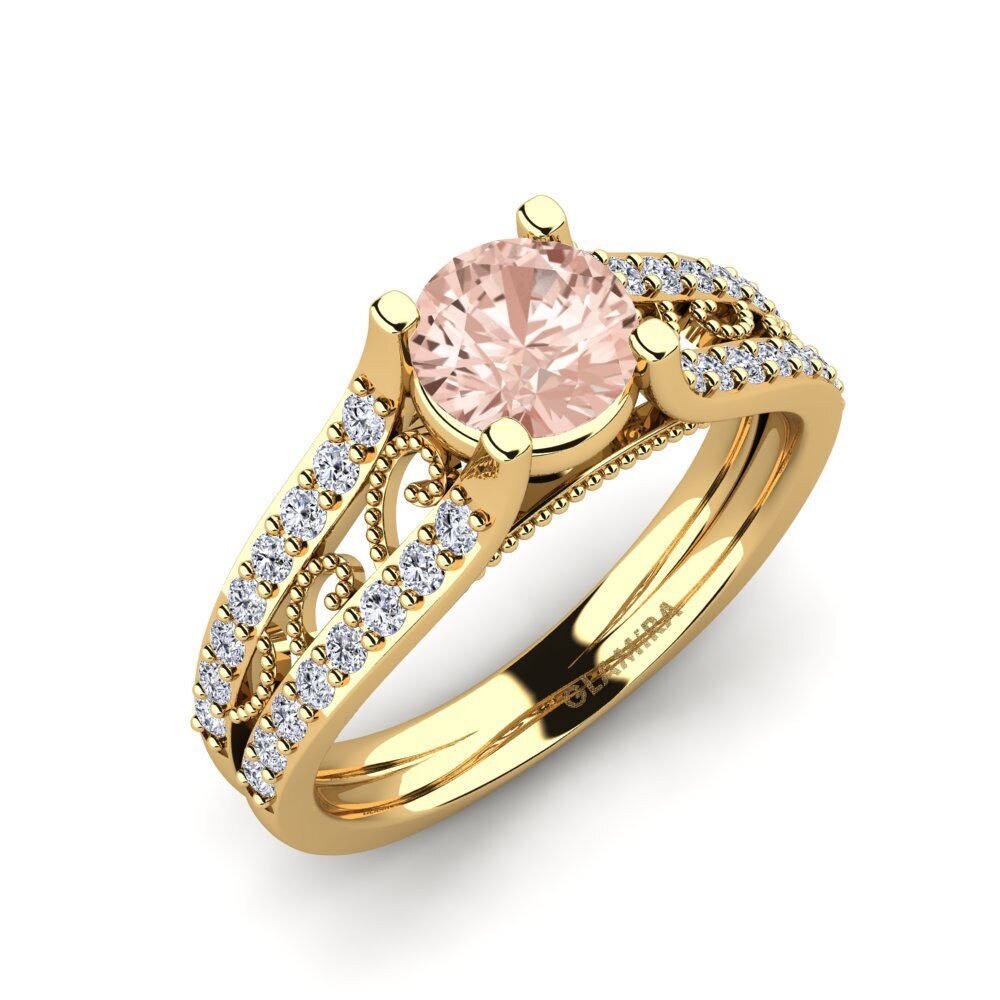 Morganite Bague de fiançailles Ebbony