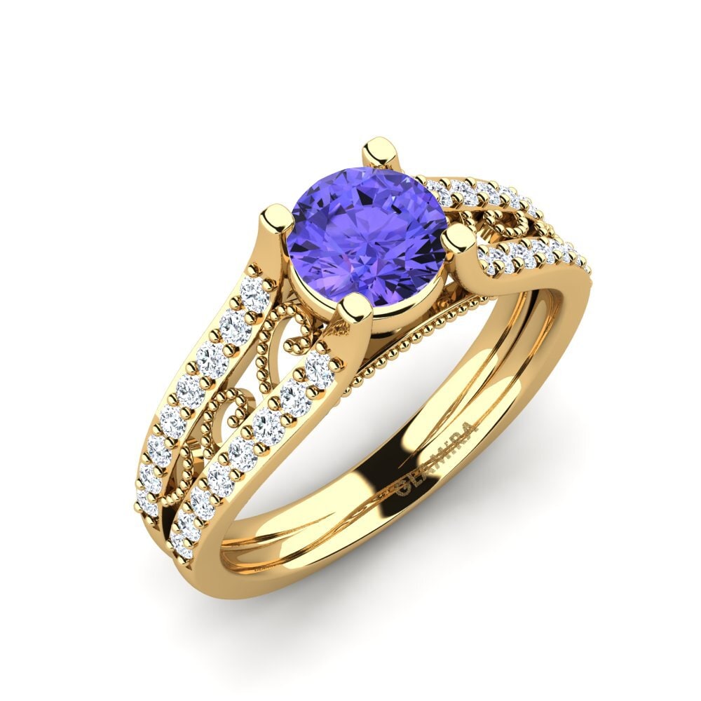 Tanzanita Anillo de compromiso Ebbony