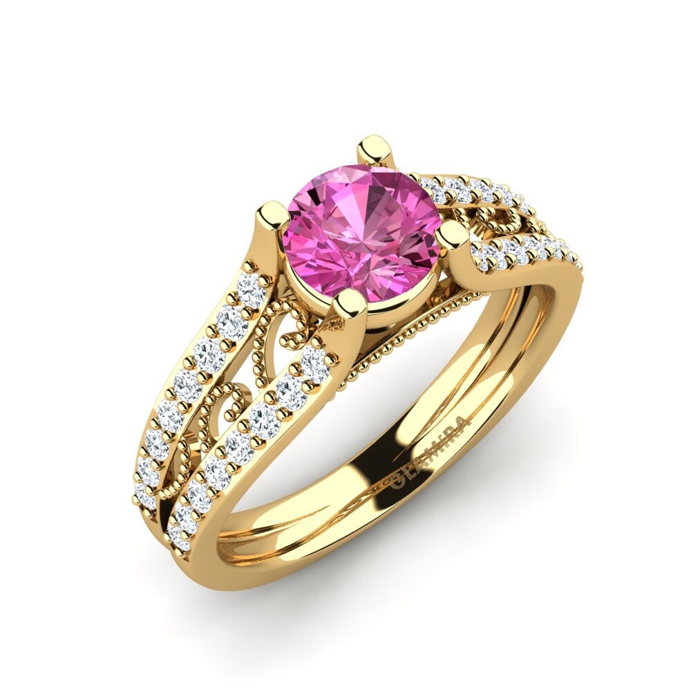 Topacio Rosa Anillo de compromiso Ebbony