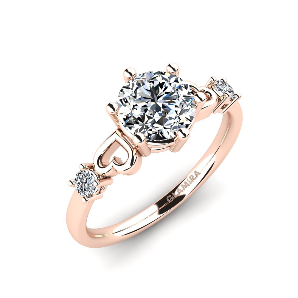 Or rose 585 Bague de fiançailles Naidene