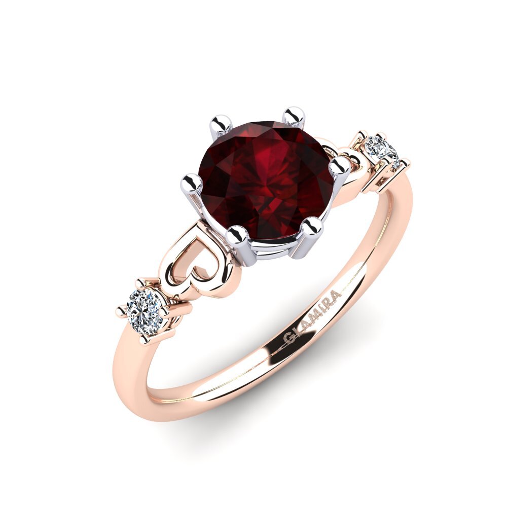 14ct Rose / White Gold Engagement Ring Naidene