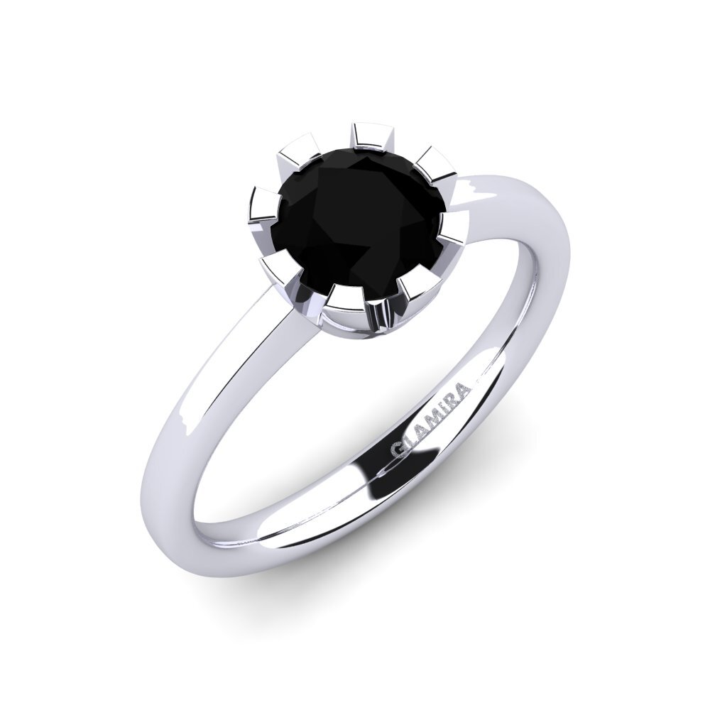 Black Onyx Engagement Ring Linderoth 1.0 crt