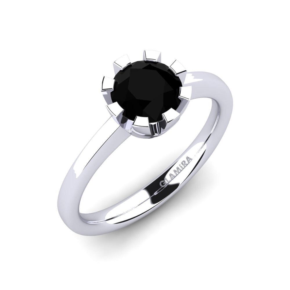 Black Sapphire Engagement Ring Linderoth 1.0 crt