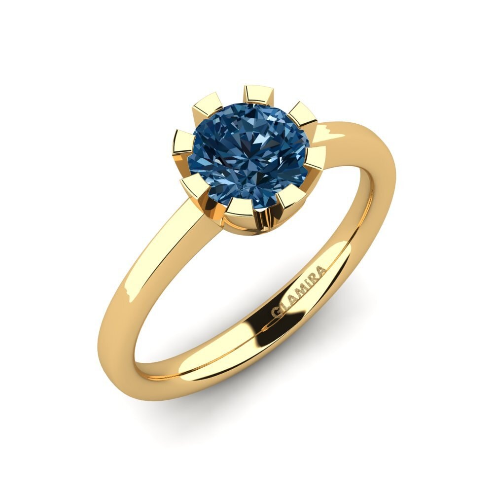 18k Oro Amarillo Anillo de compromiso Linderoth 1.0 crt