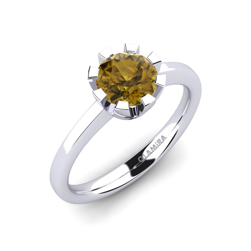 Brown Zircon Engagement Ring Linderoth 1.0 crt