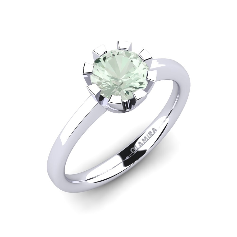 Green Amethyst Engagement Ring Linderoth 1.0 crt