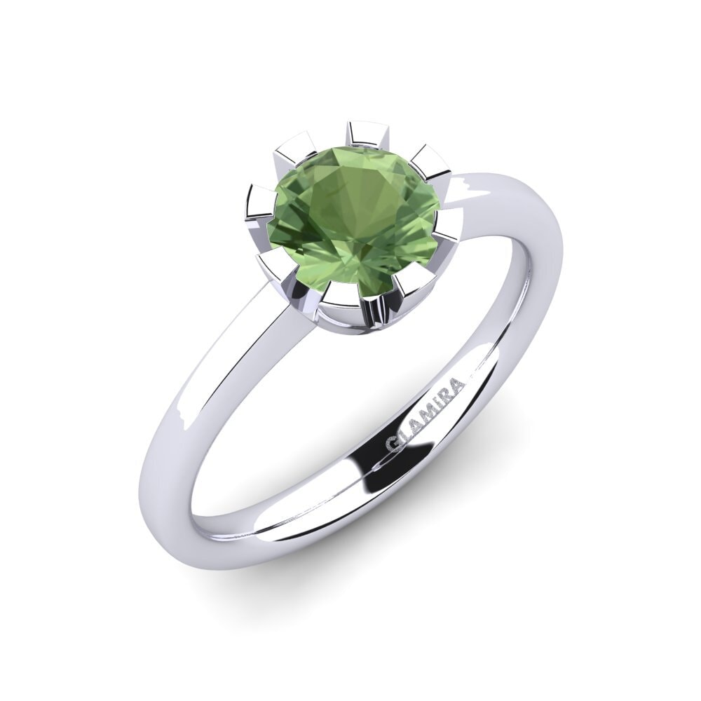 Green Sapphire Engagement Ring Linderoth 1.0 crt
