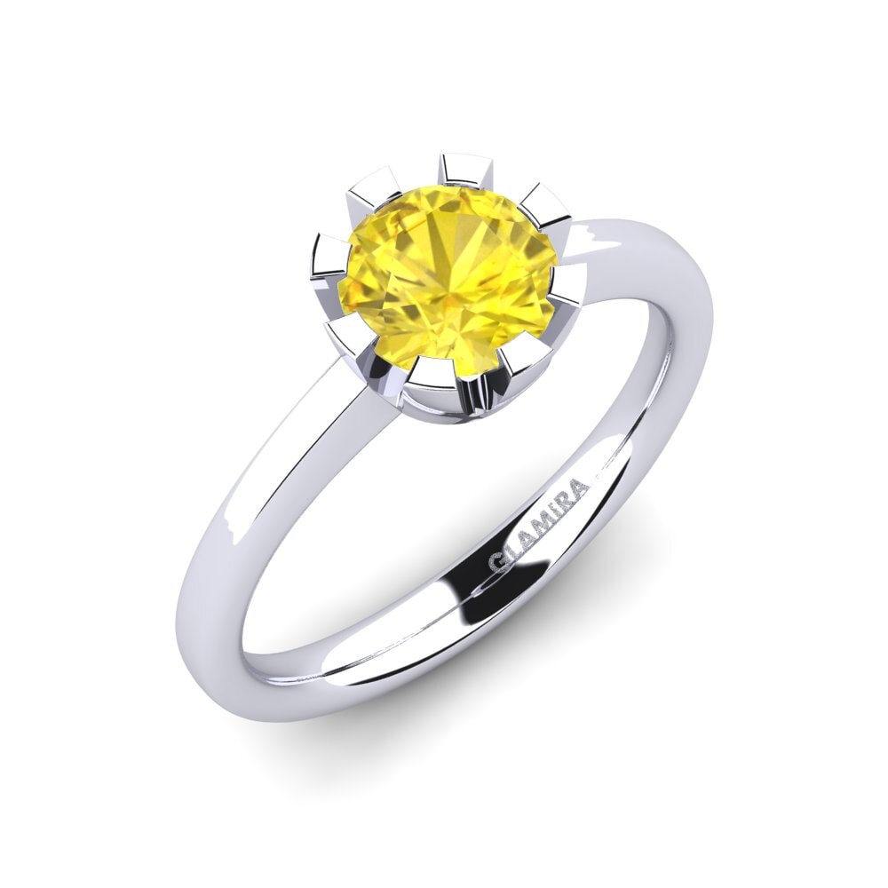 Yellow Sapphire Engagement Ring Linderoth 1.0 crt