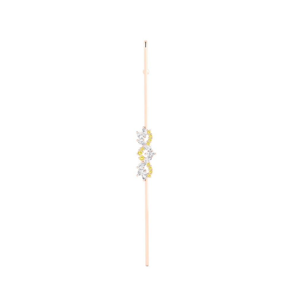 Rotgold 585 Gelber Saphir Ohrpiercings Acus