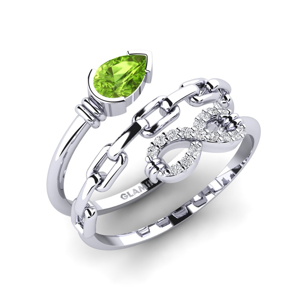 950 Platinum Peridot Ring Bondoflove