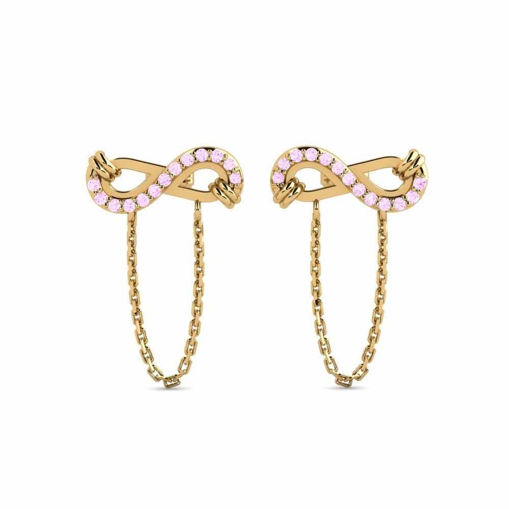 Roze Saffier Dames Oorbellen Forhold