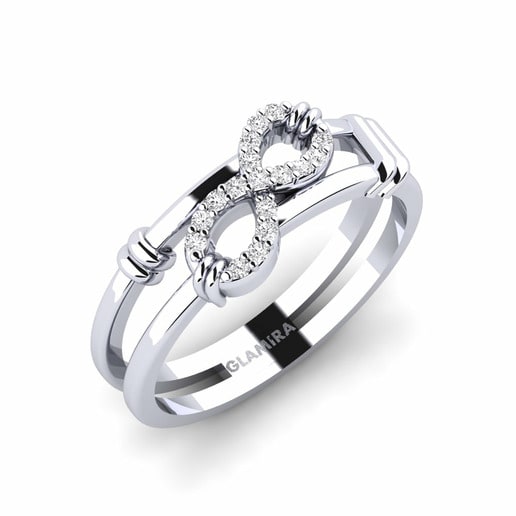 Ring Kafala 925 Silver & White Sapphire