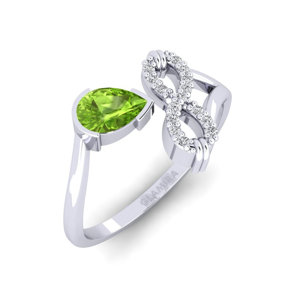950 Platinum Peridot Ring Tadafuq