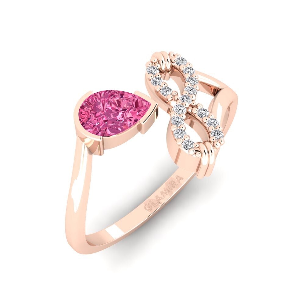 9ct Rose Gold Pink Tourmaline Ring Tadafuq