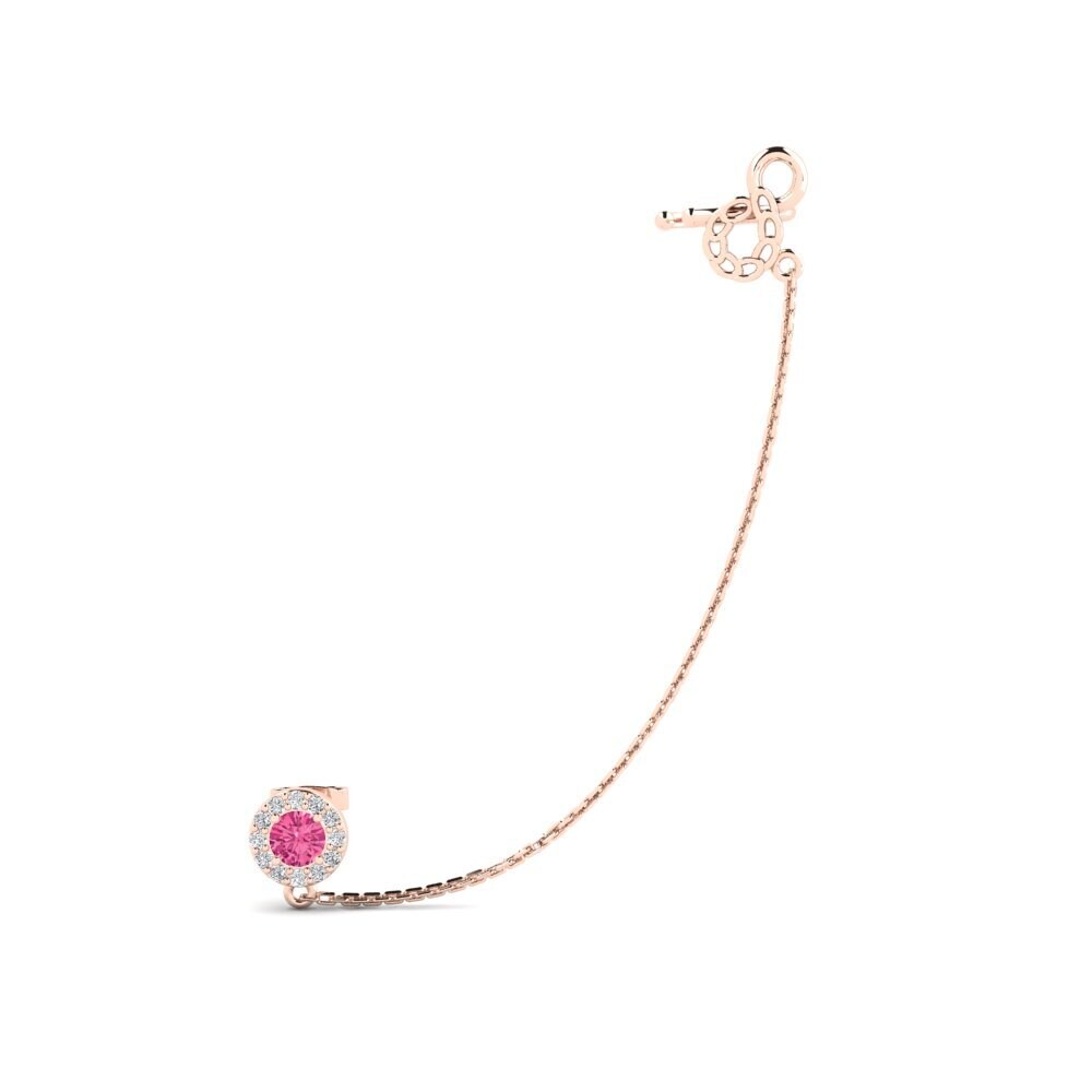 9ct Rose Gold Pink Tourmaline Women's Earring Wahda