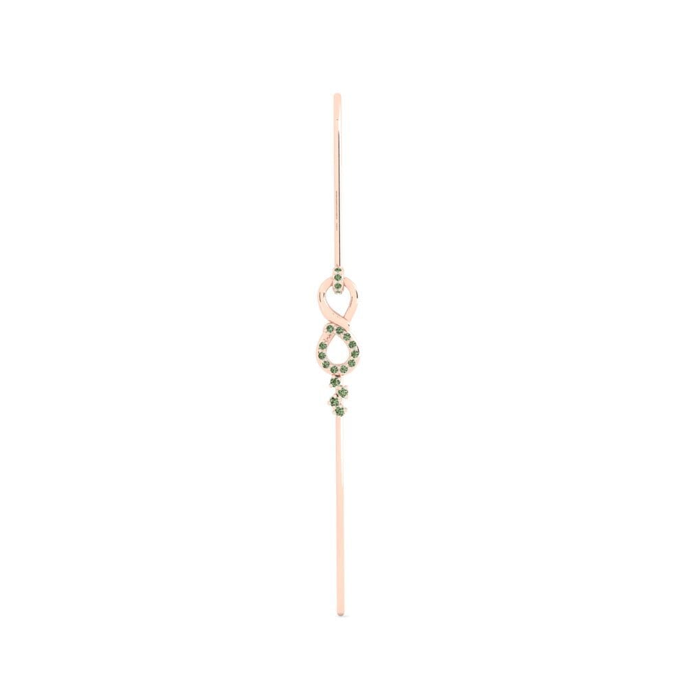 Rotgold 585 Grüner Diamant Ohrpiercings Wananga
