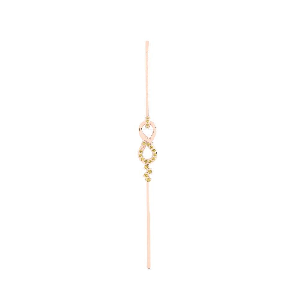 Różowe Złoto 585 Żółty Diament Piercing uszu Wananga