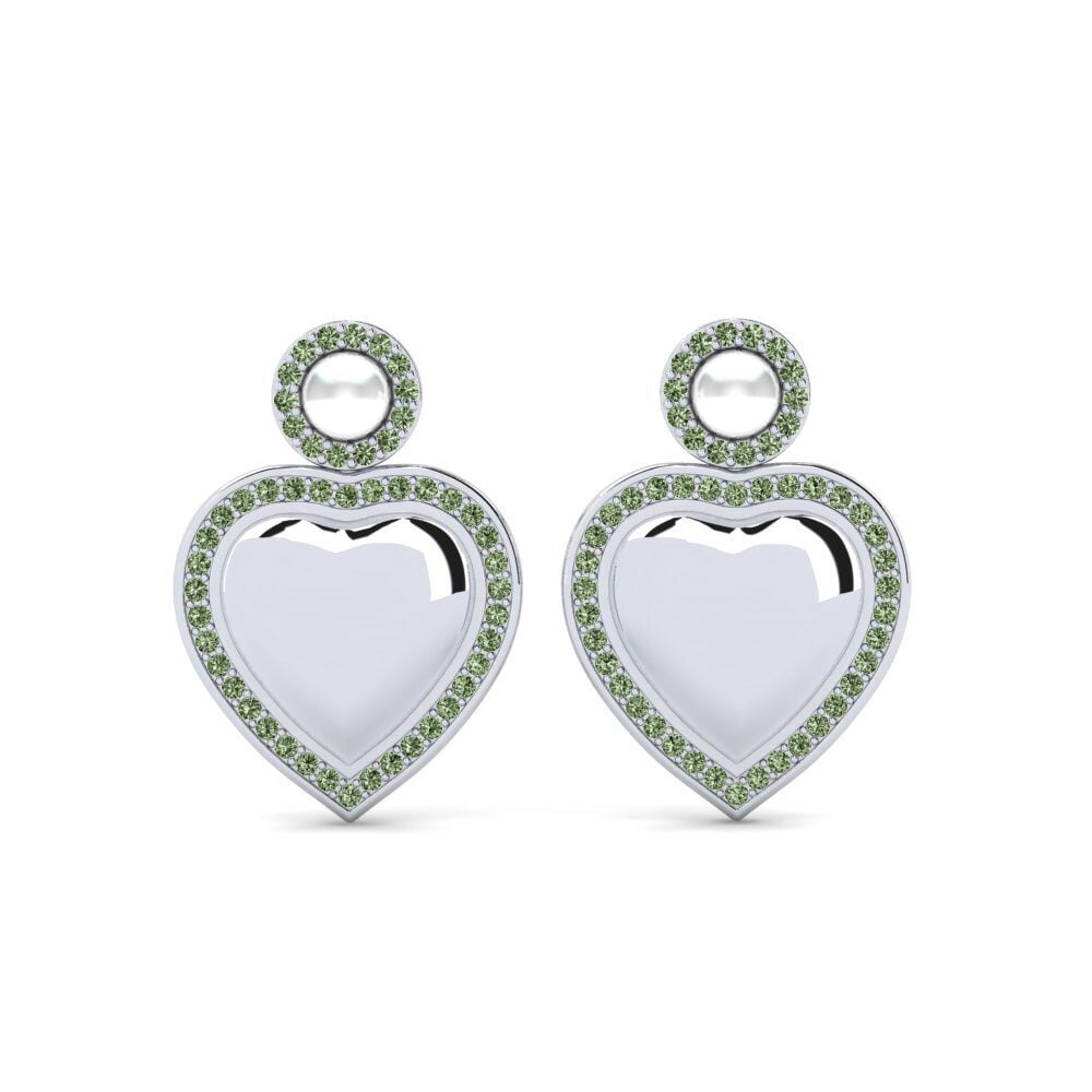 Groene Diamant Dames Oorbellen Bertan