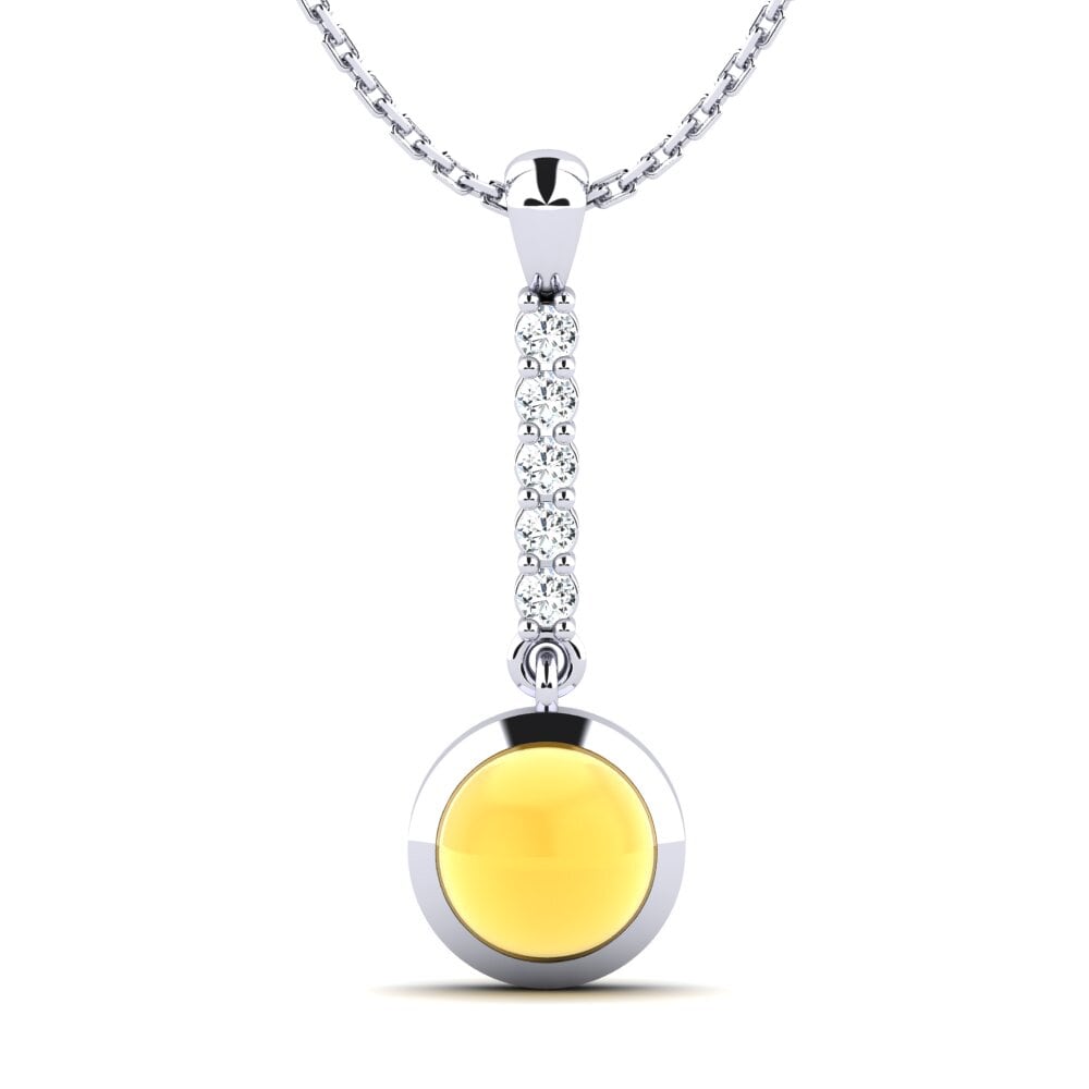 Cabochon Citrine Women's Pendant Ayla