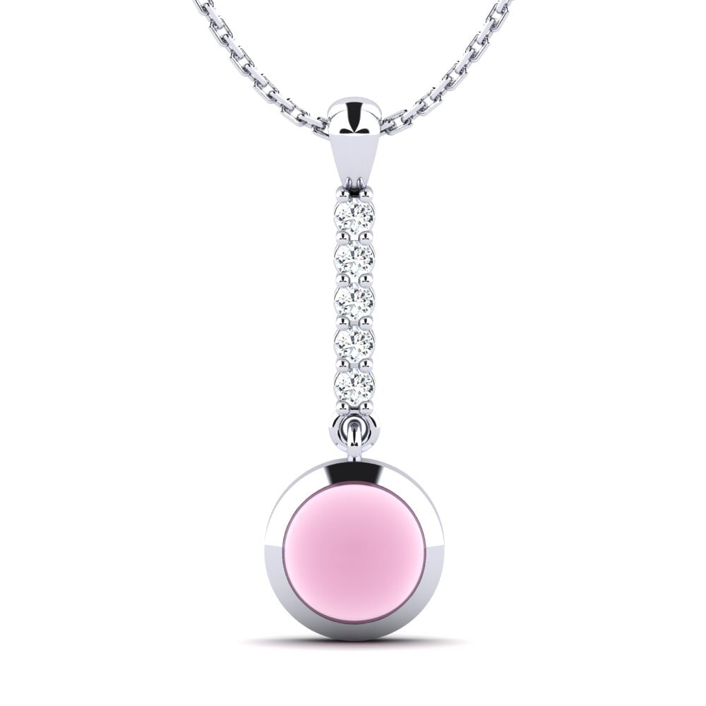 Cabochon Rose Quartz Women's Pendant Ayla