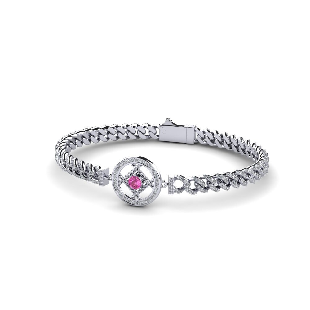 Pink Topaz Women's Bracelet Sastery