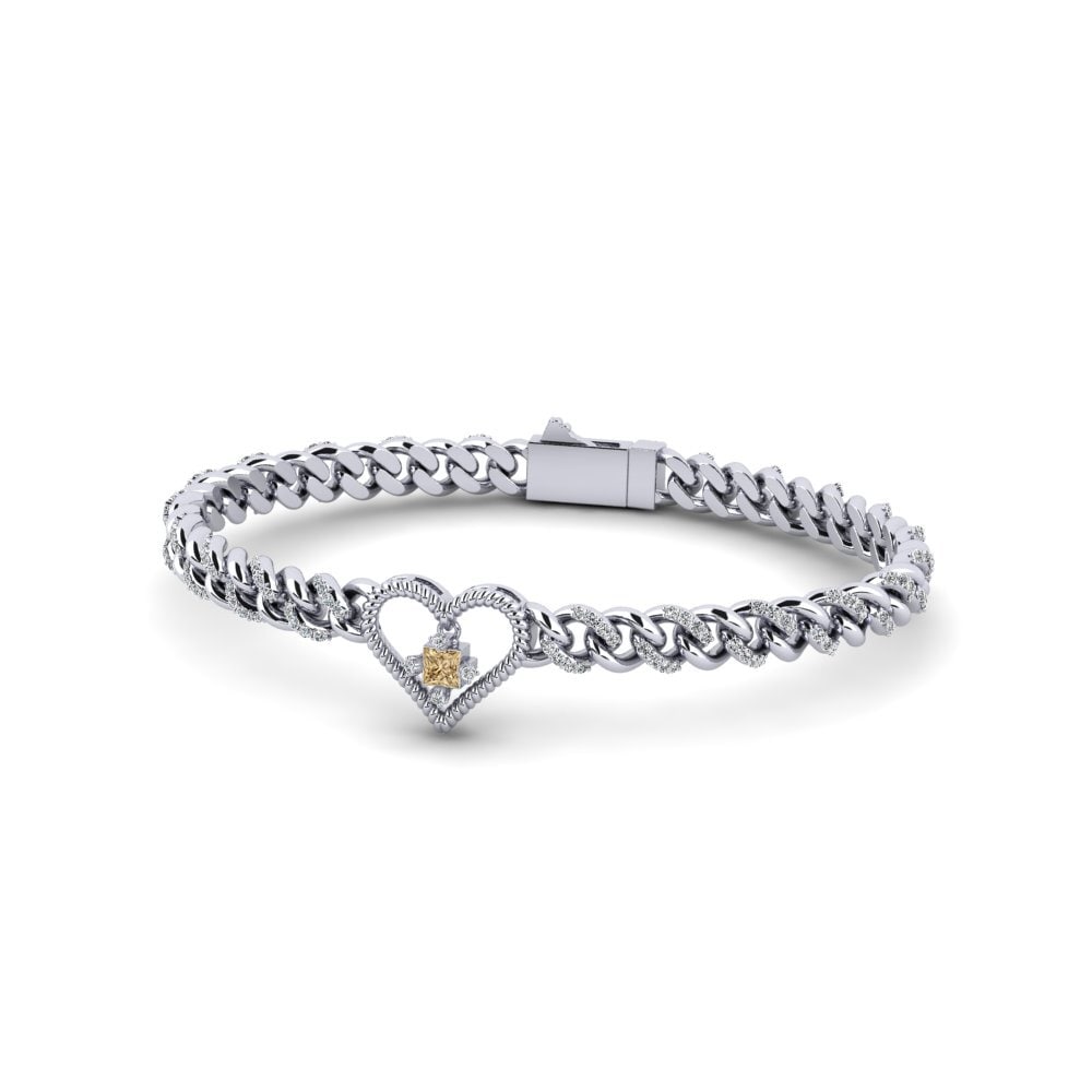 Princess Brown Diamond Women's Bracelet Trated