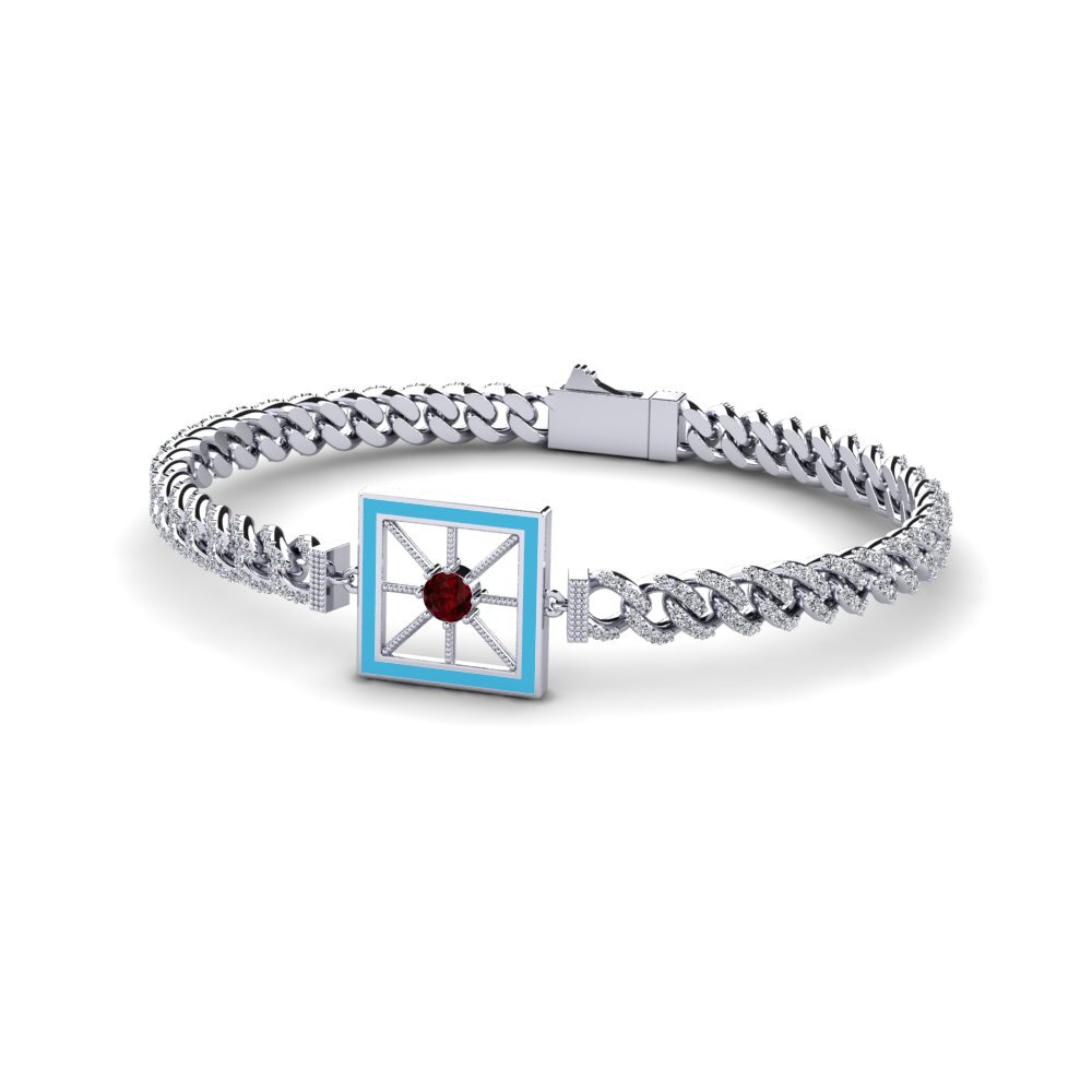 Armschmuck Kubanische Gliederkette Granat